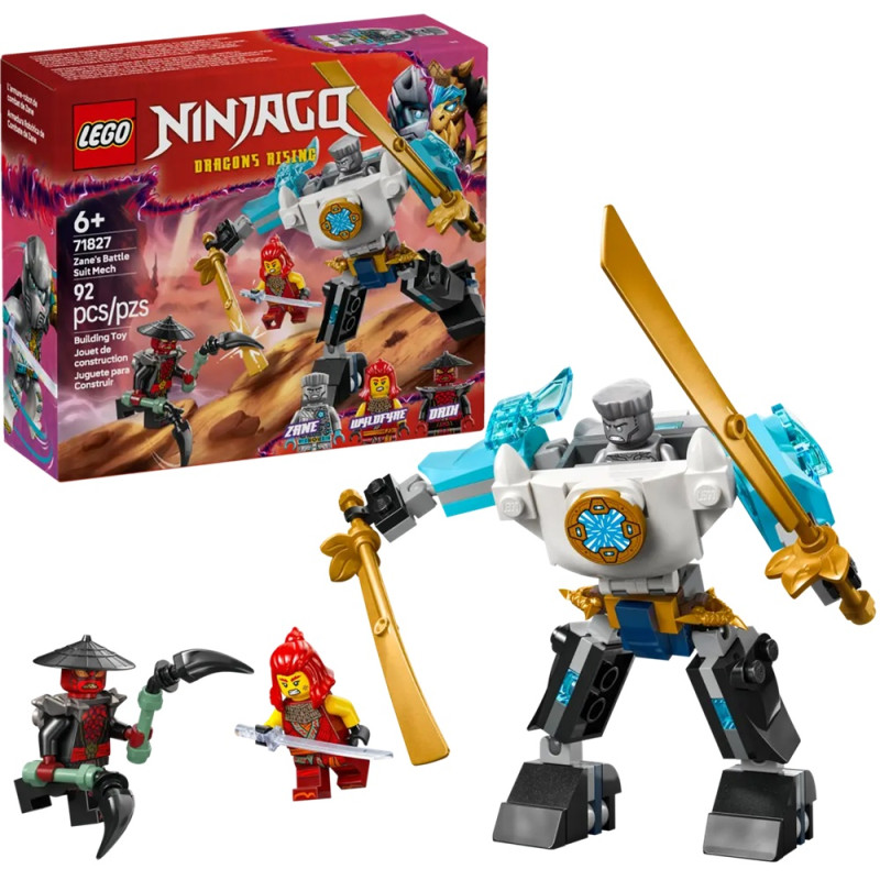 71827 Klocki Lego Ninjago Mech w zbroi bojowej Zane’a 92 elementy 