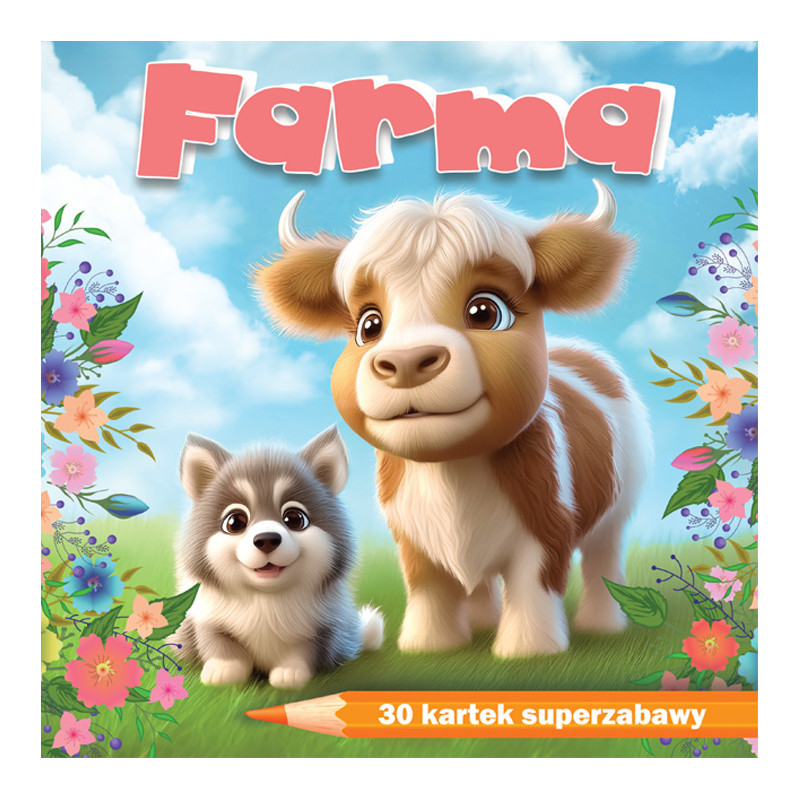 4587 Kolorowanka Farma 30 kartek super zabawy farmer krówka