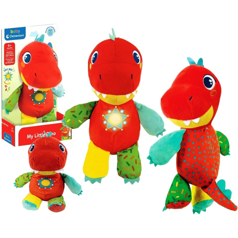 17847 Clementoni Baby Interaktywny Pluszak Dino kolorowy dinozaur 