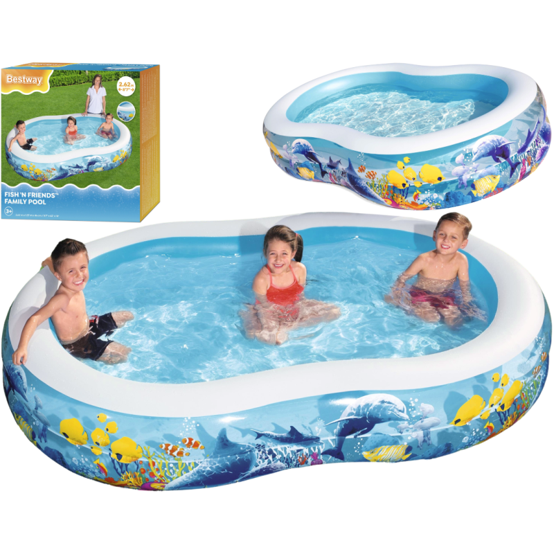 54118 Duży dmuchany basen 262 x 157 x 46 cm Bestway