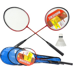 * 3874 Zestaw do gry badminton rakiety paletki pokrowiec lotka