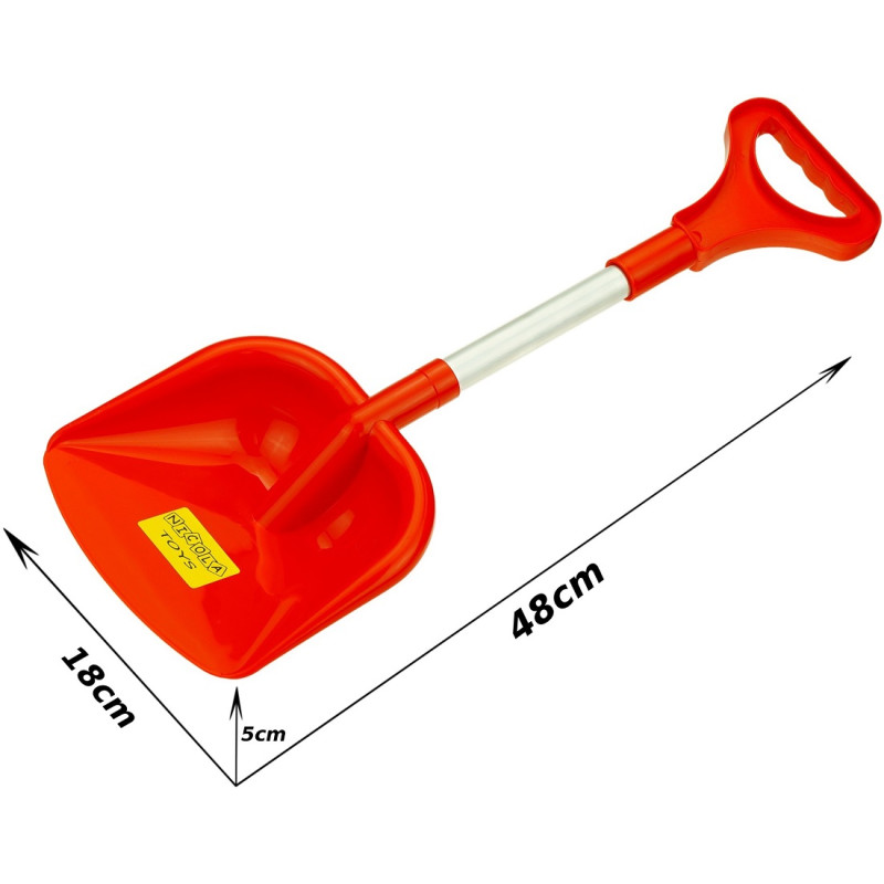* 8664 MOCNA ALUMINIOWA ŁOPATA ŁOPATKA DO PIASKU 48cm