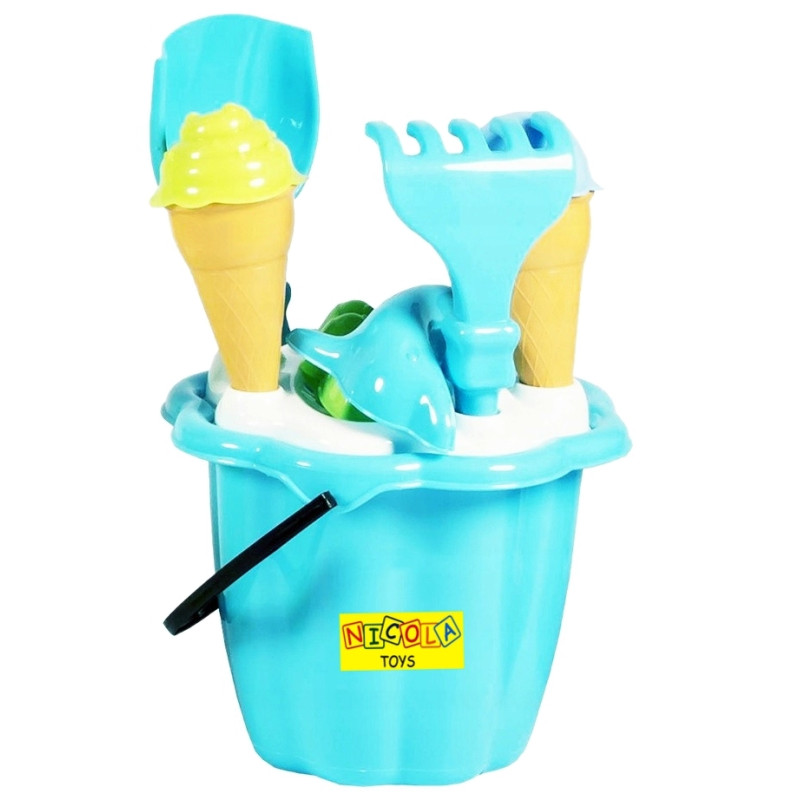 3688 DUŻE WIADERKO DO PIASKU + FOREMKI WAFELKI LODY 