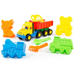 7568 ZESTAW DO PIASKU PIASKOWNICY WYWROTKA + AKCESORIA