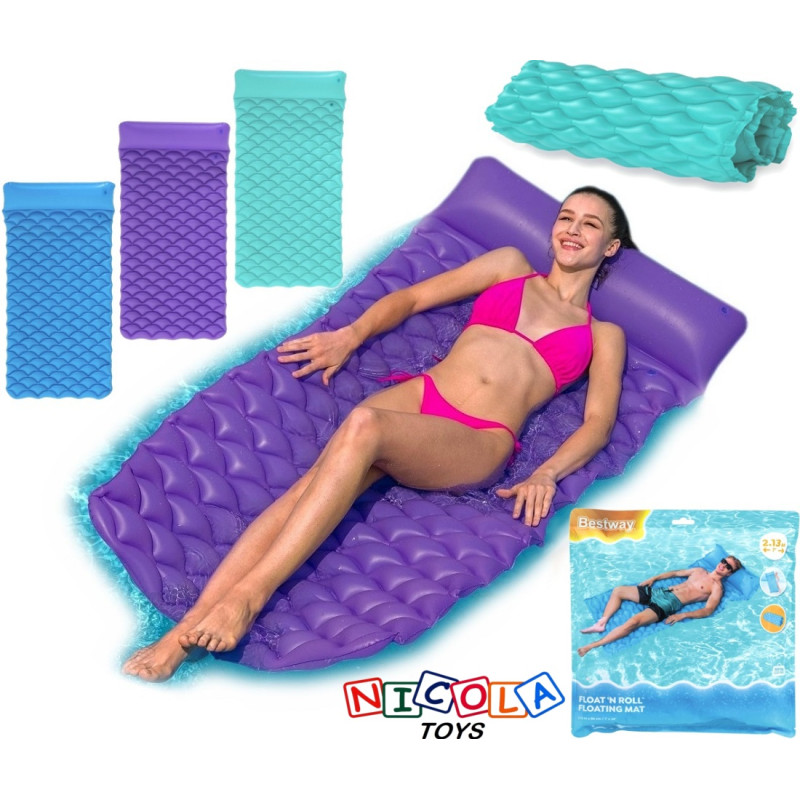 44020 Materac dmuchany plażowy do pływania zwijany Bestway 