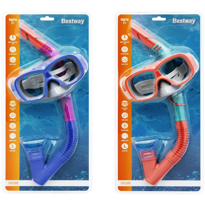 24032 Zestaw do nurkowania maska + rurka Bestway 7+ 