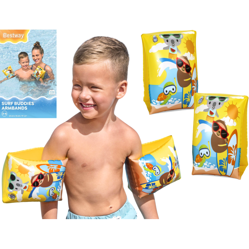 32042 Kolorowe dmuchane rękawki do nauki pływania pływaczki Bestway 32042