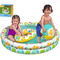 51124 Bestway 122 x 20 cm Basen brodzik dmuchany dla dzieci kółko piłka