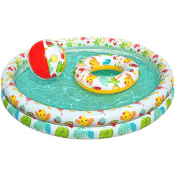 51124 Bestway 122 x 20 cm Basen brodzik dmuchany dla dzieci kółko piłka