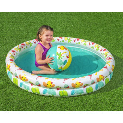 51124 Bestway 122 x 20 cm Basen brodzik dmuchany dla dzieci kółko piłka