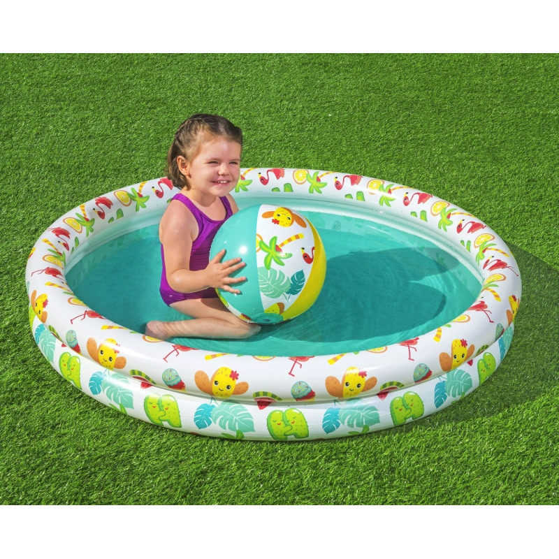 51124 Bestway 122 x 20 cm Basen brodzik dmuchany dla dzieci kółko piłka