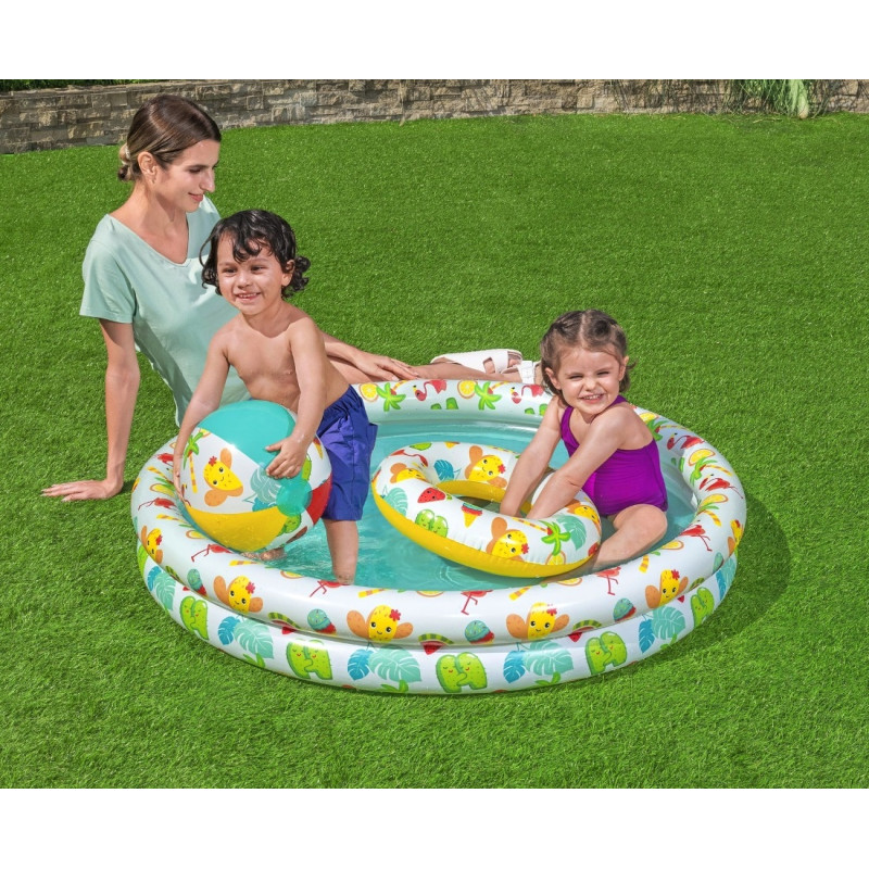 51124 Bestway 122 x 20 cm Basen brodzik dmuchany dla dzieci kółko piłka