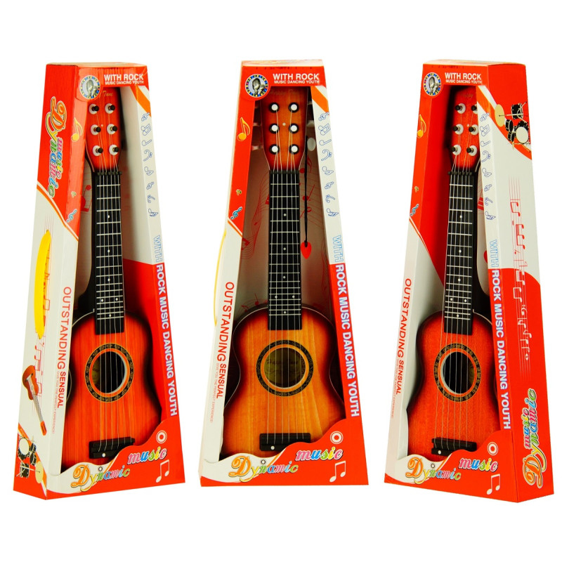 * 0675 DUŻA PLASTIKOWA GITARA DLA DZIECI 6 STRUN 
