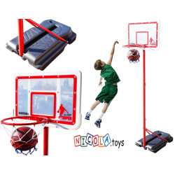 * 3522 Zestaw do kosza 195cm solidny metalowy kosz koszykówka Nba
