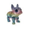 1473 Figurka Piesek Bulldog Francuski 3D Tęczowy i Holograficzny