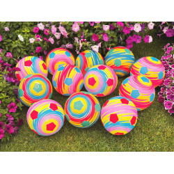 * 1092 Duża gumowa kolorowa piłka do gry na plażę piłeczka 24cm 