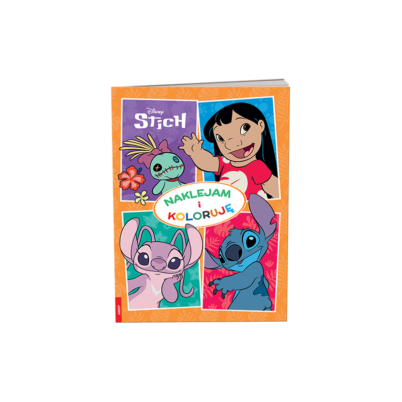 5877 Disney Stich Naklejam i Koloruję Praca zbiorowa