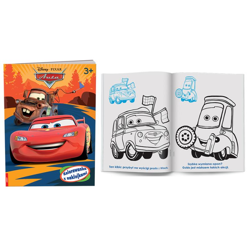 5822 Disney Pixar Auta Kolorowanka z naklejkami Praca zbiorowa