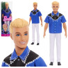 6861 Lalka Ken Barbie Fashionistas blond modowa o zachodnim wyglądzie 