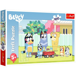 4718 Puzzle Trefl 100 Elementów Bluey Wesoły Świat Bluey