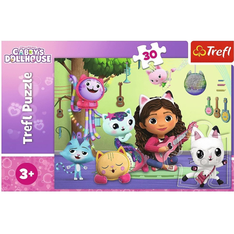 3016 Puzzle 30 elementów Trefl Koci Domek Gabi 