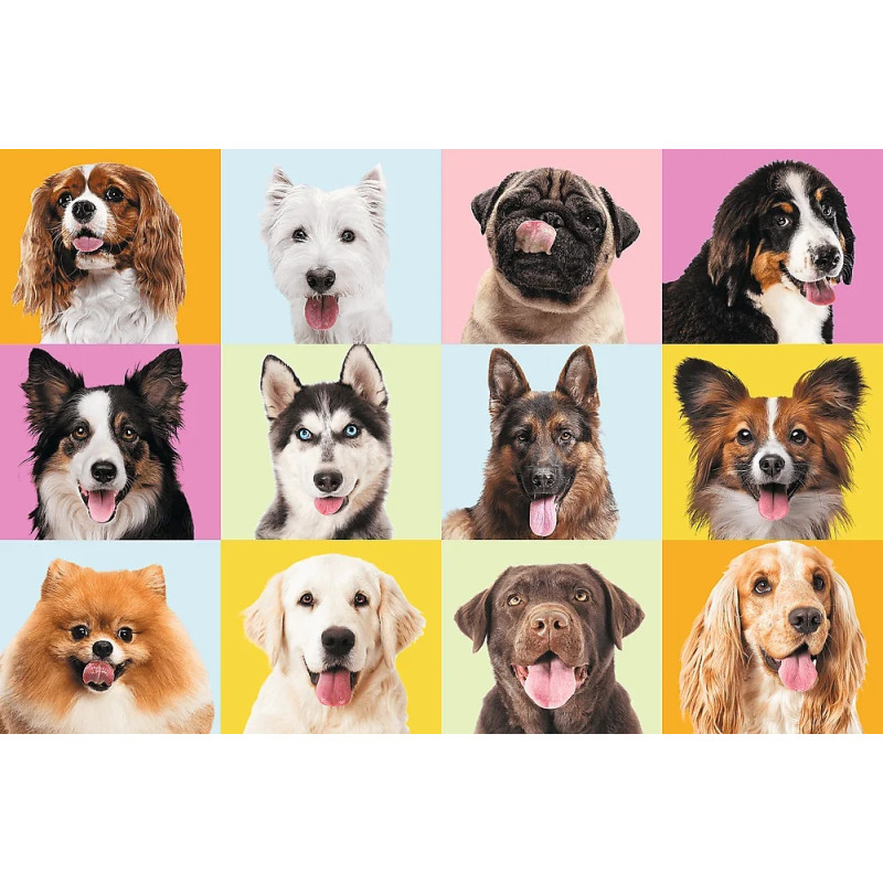 3741 Trefl puzzle 60 elementów Słodkie psiaki pieski 