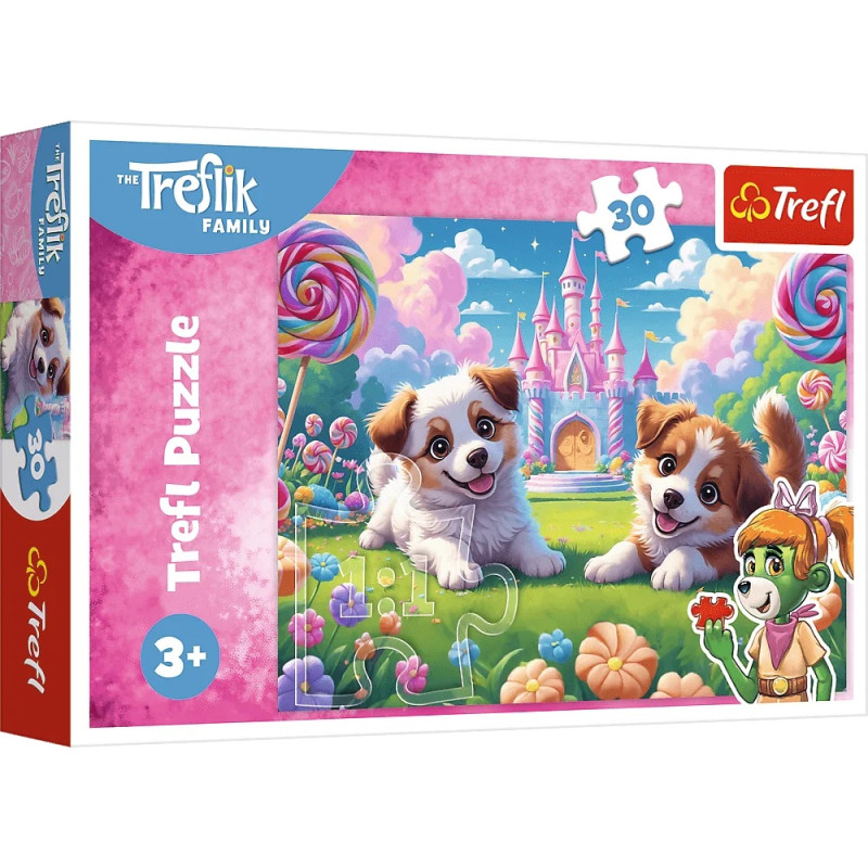 3191 Trefl puzzle 30 elementów Świat pełen uśmiechu Rodzina Treflików 