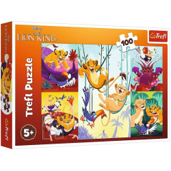 4787 PUZZLE TREFL 100 ELEMENTÓW DZIELNY KRÓL LEW DISNEY 