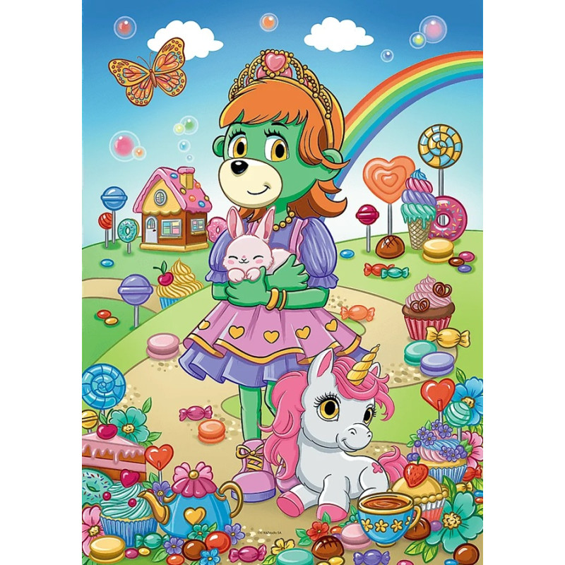 8336 Trefl puzzle 100 elementów Rodzina Treflików Brokatowe Trefliki 