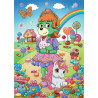 8336 Trefl puzzle 100 elementów Rodzina Treflików Brokatowe Trefliki 