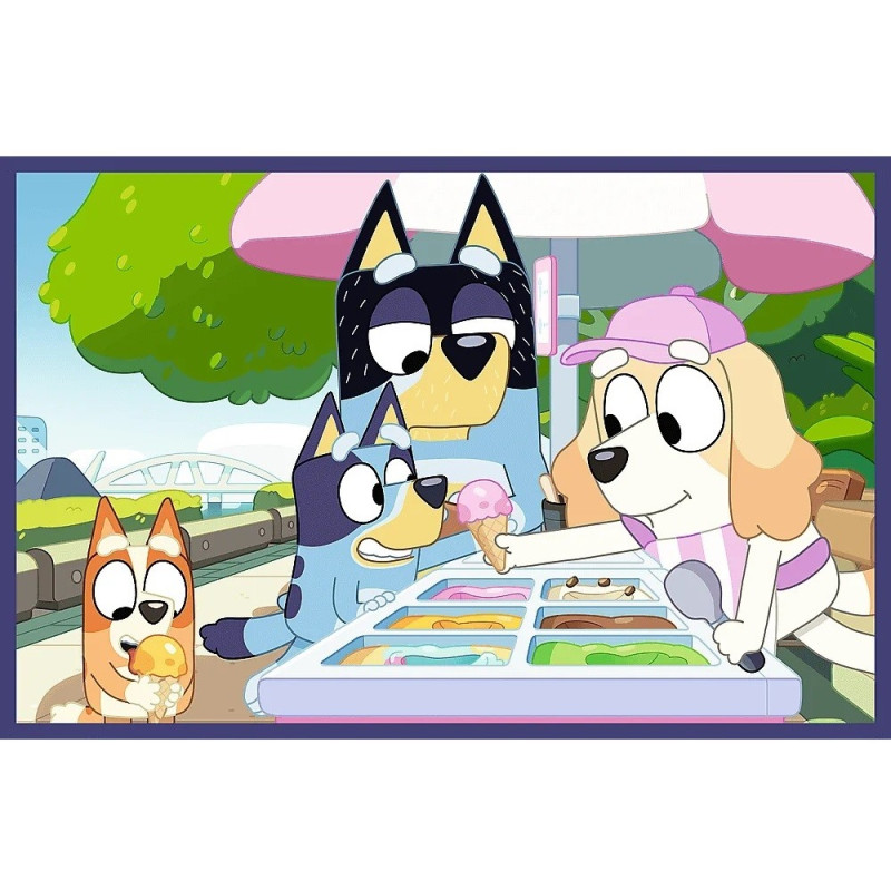4462 Trefl puzzle  2x24 elementy Zabawna Bluey dwa obrazki