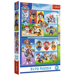 4417 Trefl Puzzle 2x70 elementów Psi Patrol rządzi 