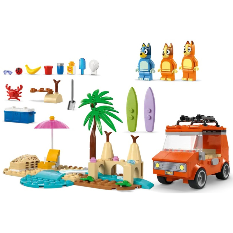 11202 Klocki Lego Bluey - Blue i rodzinna wycieczka samochodem 133 elementy 