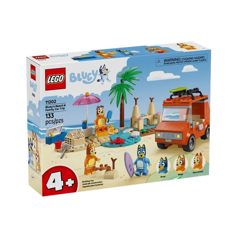 11202 Klocki Lego Bluey - Blue i rodzinna wycieczka samochodem 133 elementy 