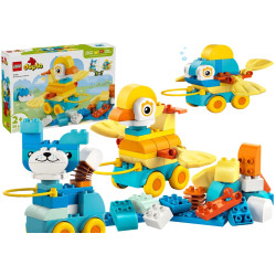 10448  Klocki Lego Duplo 3w1 Zwierzątka na kółkach 58 elementów