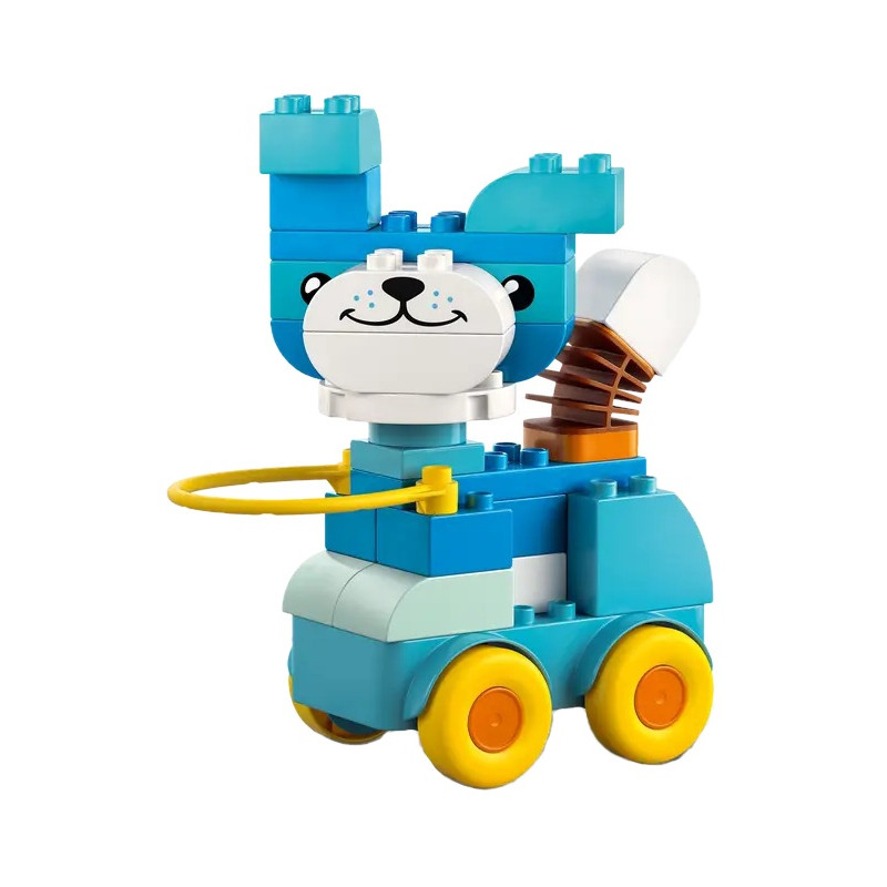 10448  Klocki Lego Duplo 3w1 Zwierzątka na kółkach 58 elementów