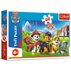 3758 Trefl puzzle 60 elementów Psi Patrol Paw Patrol na polanie 