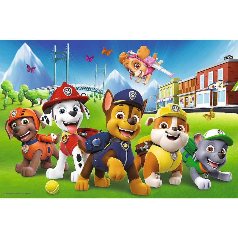 3758 Trefl puzzle 60 elementów Psi Patrol Paw Patrol na polanie 