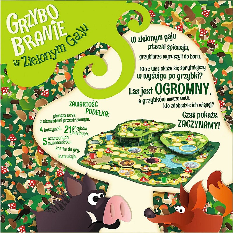 9880 Gra planszowa Grzybobranie w zielonym gaju 