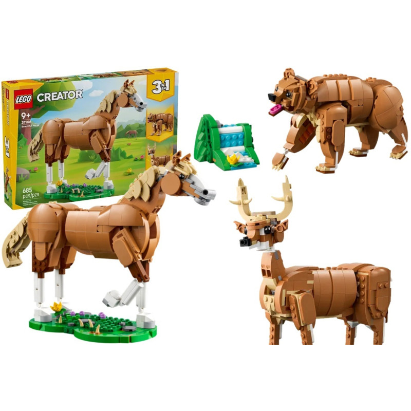 31166  Klocki Lego Creator 3w1 Piękny koń 685 elementów 