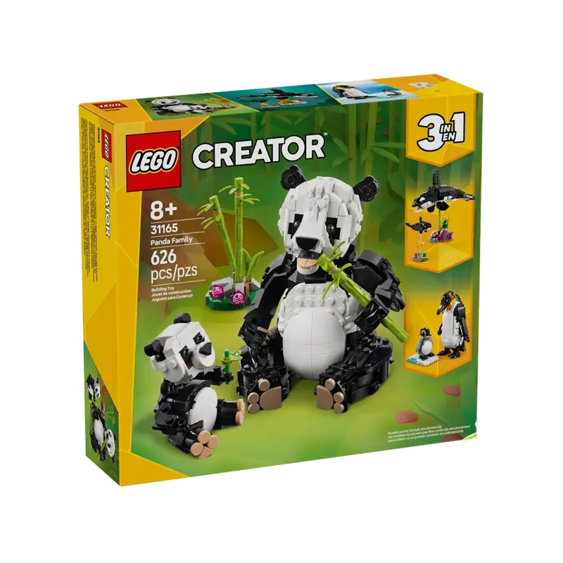 31165 Klocki Lego Creator 3w1 Dzikie zwierzęta: rodzina pand 626 elementów 