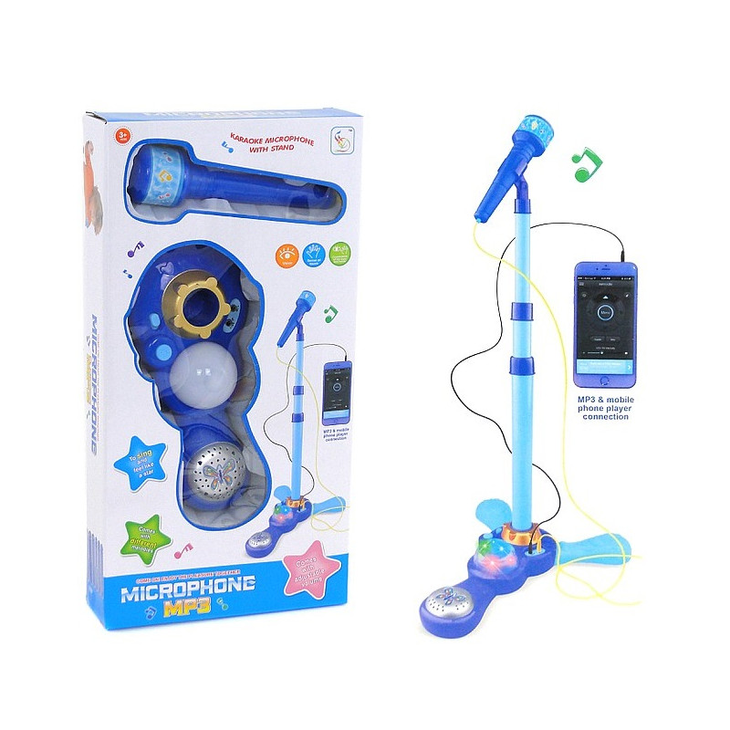 8521 MIKROFON STOJĄCY NA STATYWIE KARAOKE MP3