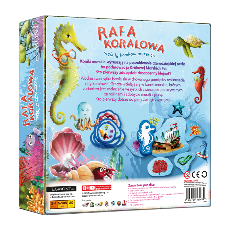 0639 Gra zręcznościowa Rafa Koralowa Wyścig Koników Morskich Egmont 