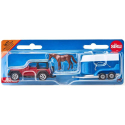 1651 SIKU SAMOCHÓD JEEP Z PRZYCZEPĄ DO KONI