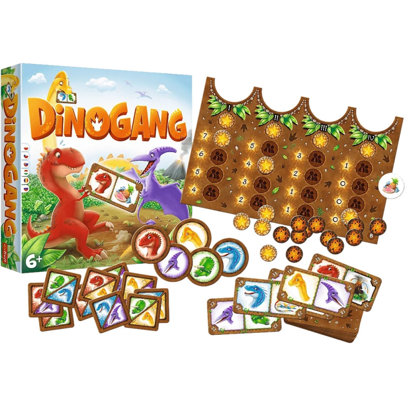 0809 GRA PLANSZOWA DINOGANG TREFL ŻYCIA NA WYSPIE DINOZAURÓW 