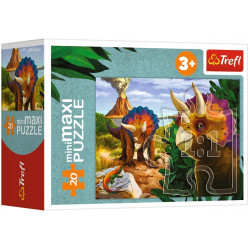 1399 PUZZLE MINI MAXI 20 ELEMENTÓW POZNAJ ŚWIAT DINOZAURÓW TREFL