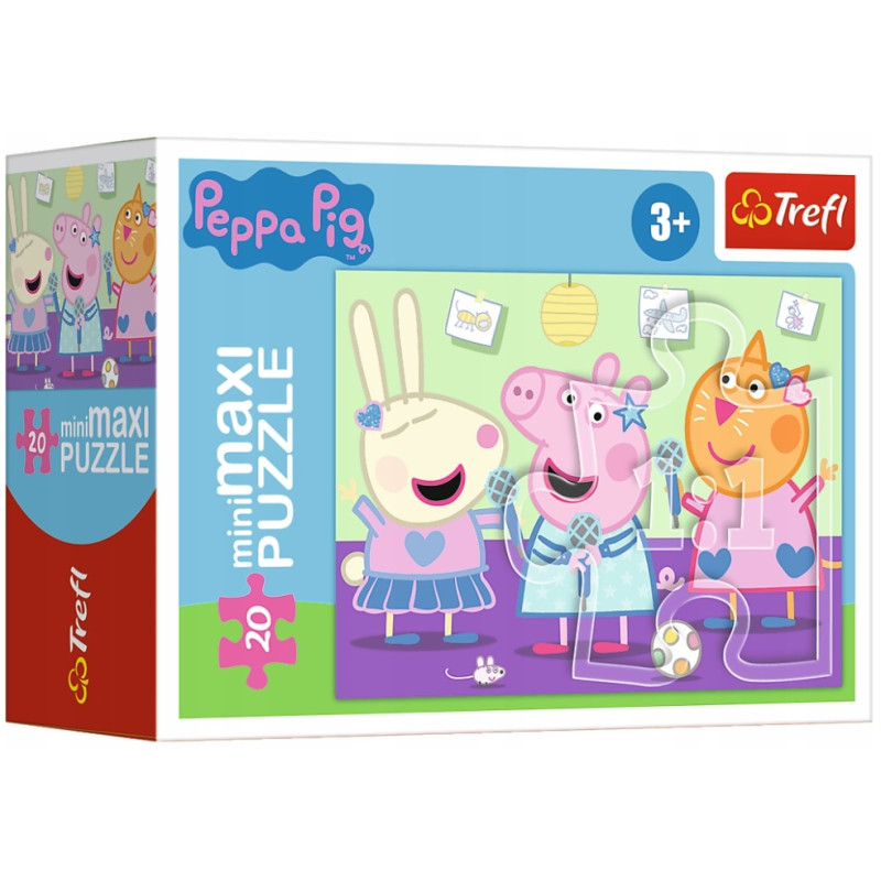 1269 PUZZLE MINI MAXI 20 ELEMENTÓW BEZTROSKI DZIEŃ ŚWINKI PEPPY TREFL