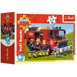 7600 PUZZLE MINI 54 ELEMENTY STRAŻAK SAM W GOTOWOŚCI TREFL