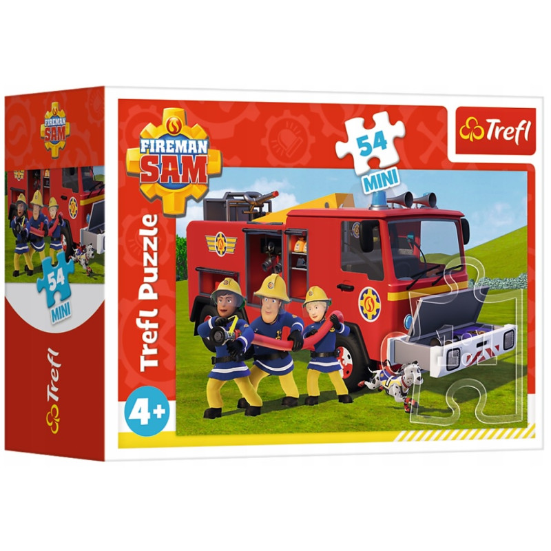 7600 PUZZLE MINI 54 ELEMENTY STRAŻAK SAM W GOTOWOŚCI TREFL