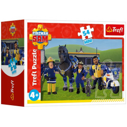 7594 PUZZLE MINI 54 ELEMENTY STRAŻAK SAM W GOTOWOŚCI TREFL